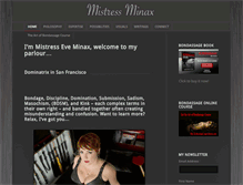 Tablet Screenshot of mistressminax.com